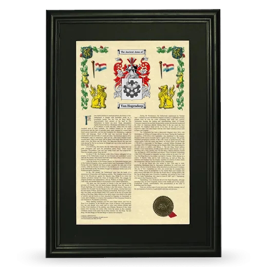 Van Hogendorp Deluxe Armorial Framed - Black